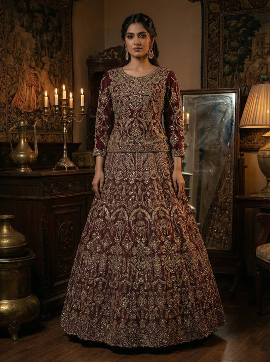 Embroidered Handmade Bridal Lehnga