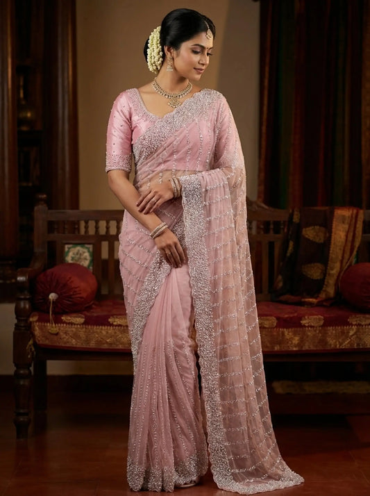 Embroidered Indian Saree