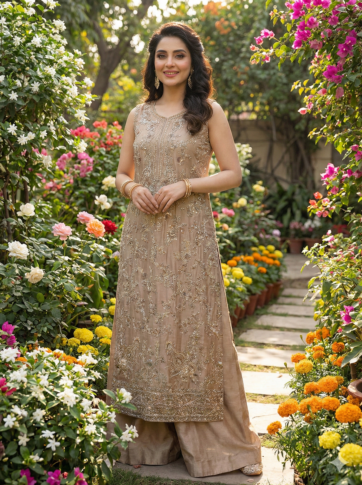 Embroidered Handmade Tussel Silk Long Shirt