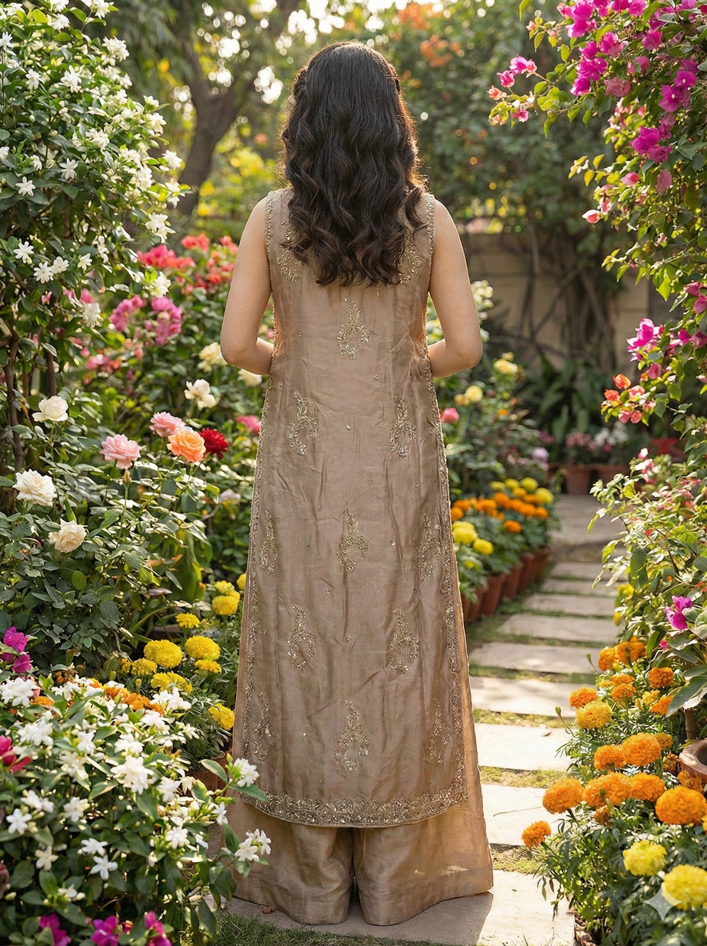 Embroidered Handmade Tussel Silk Long Shirt